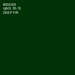 #003205 - Deep Fir Color Image